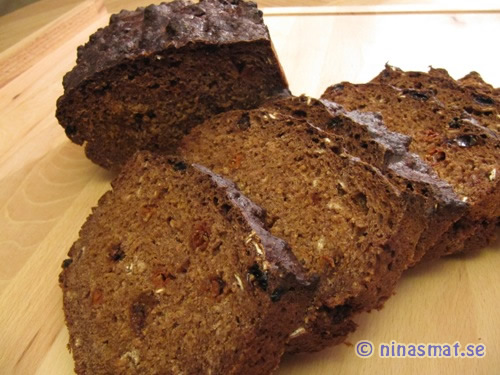 Gojibärs bröd mörkt bröd som innehåller goji